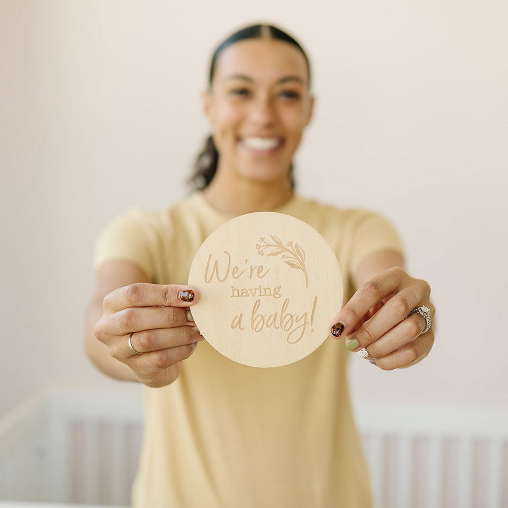 Pregnancy 12 Piece Set Wooden Keepsake Disks - Bebe Au Lait