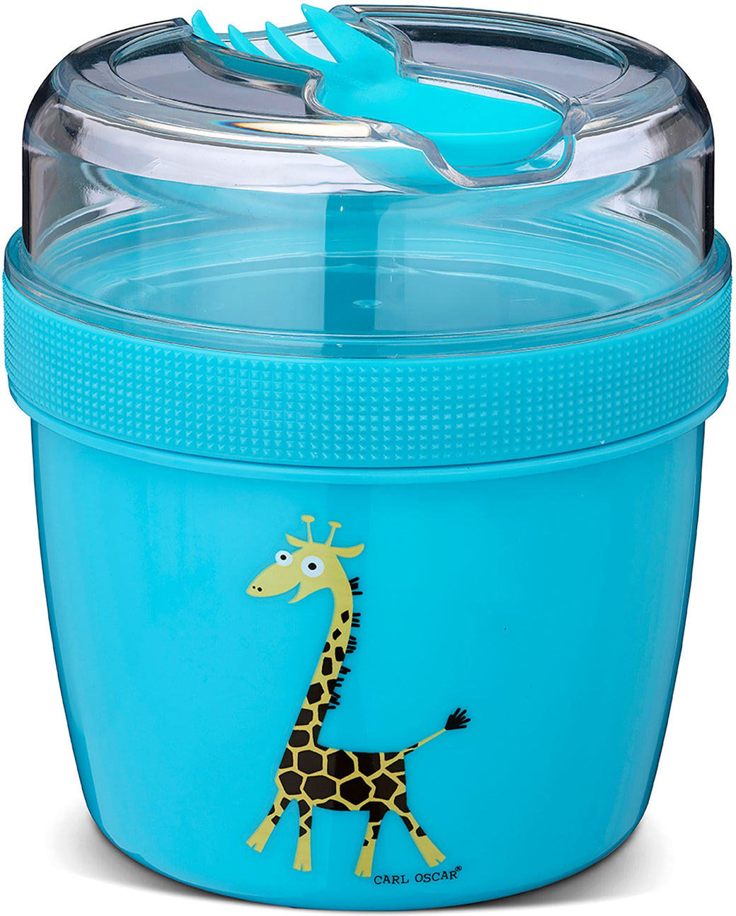N'ice Divided Lunch Cup with cooling pack Giraffe Turqoise - Carl Oscar