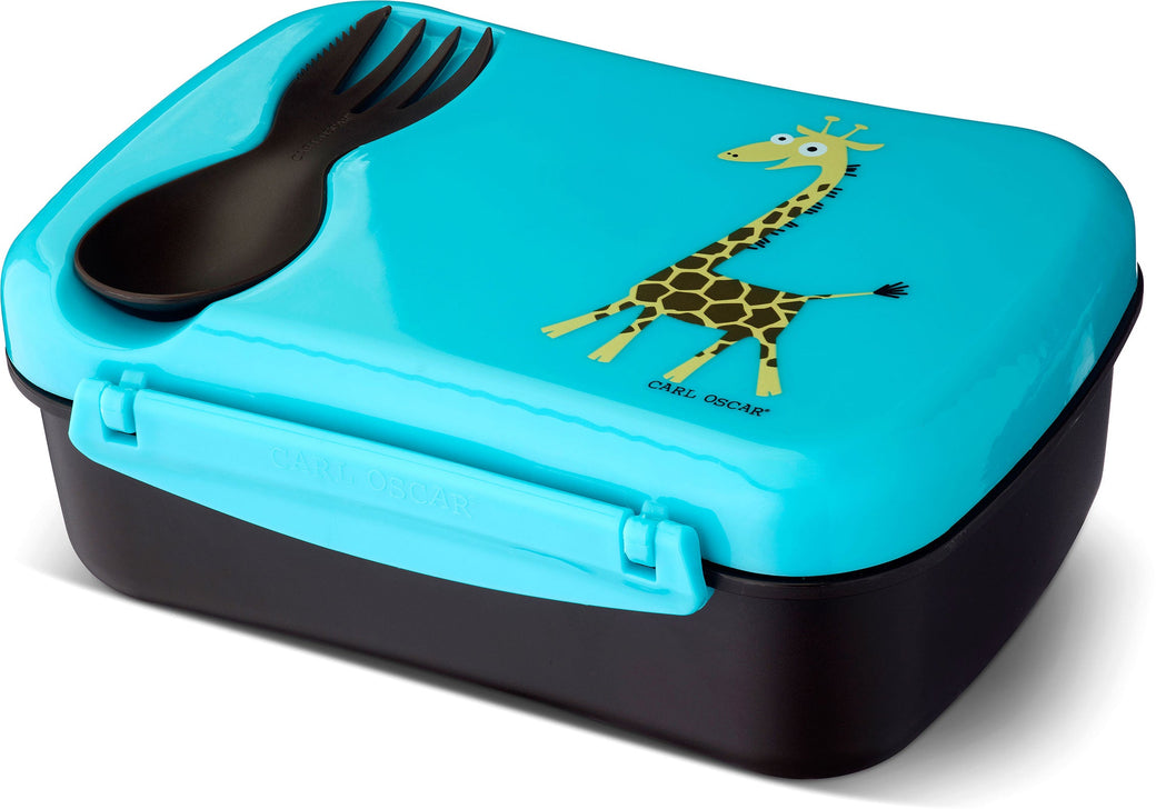 N'ice Lunch Box with cooling pack Giraffe Turqoise - Carl Oscar