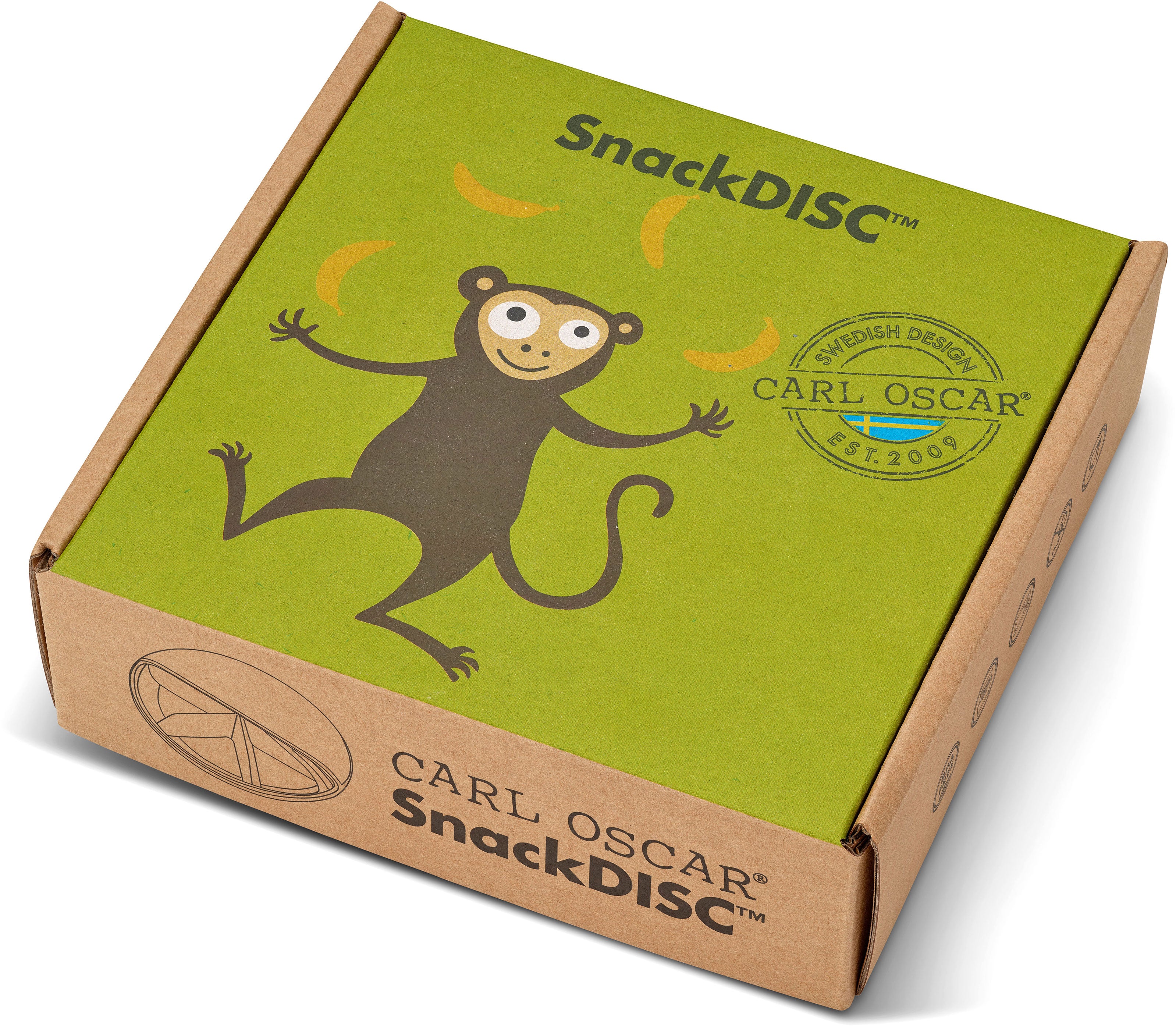 Spinning snack disc organiser Monkey Lime - Carl Oscar
