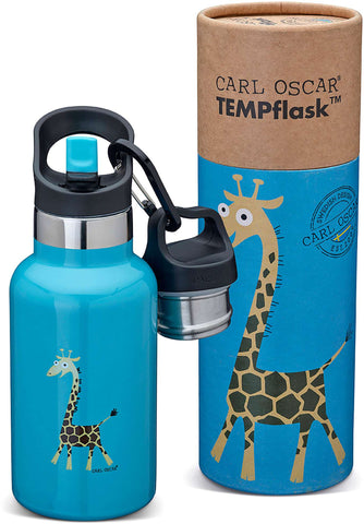 TEMPflask™ 350ml Thermal Bottle Giraffe Turqoise - Carl Oscar