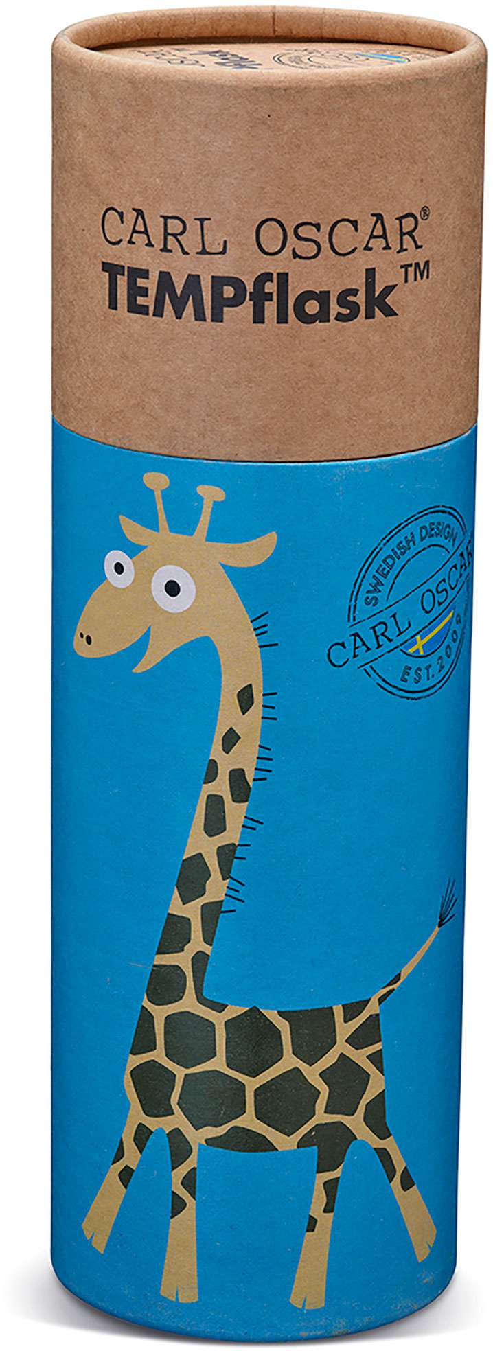 TEMPflask™ 350ml Thermal Bottle Giraffe Turqoise - Carl Oscar
