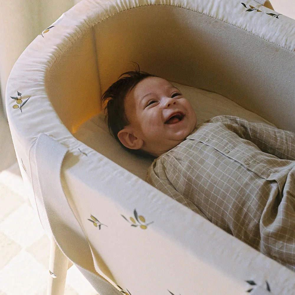 Kuko Moses Basket Organic Zoo - Charlie Crane