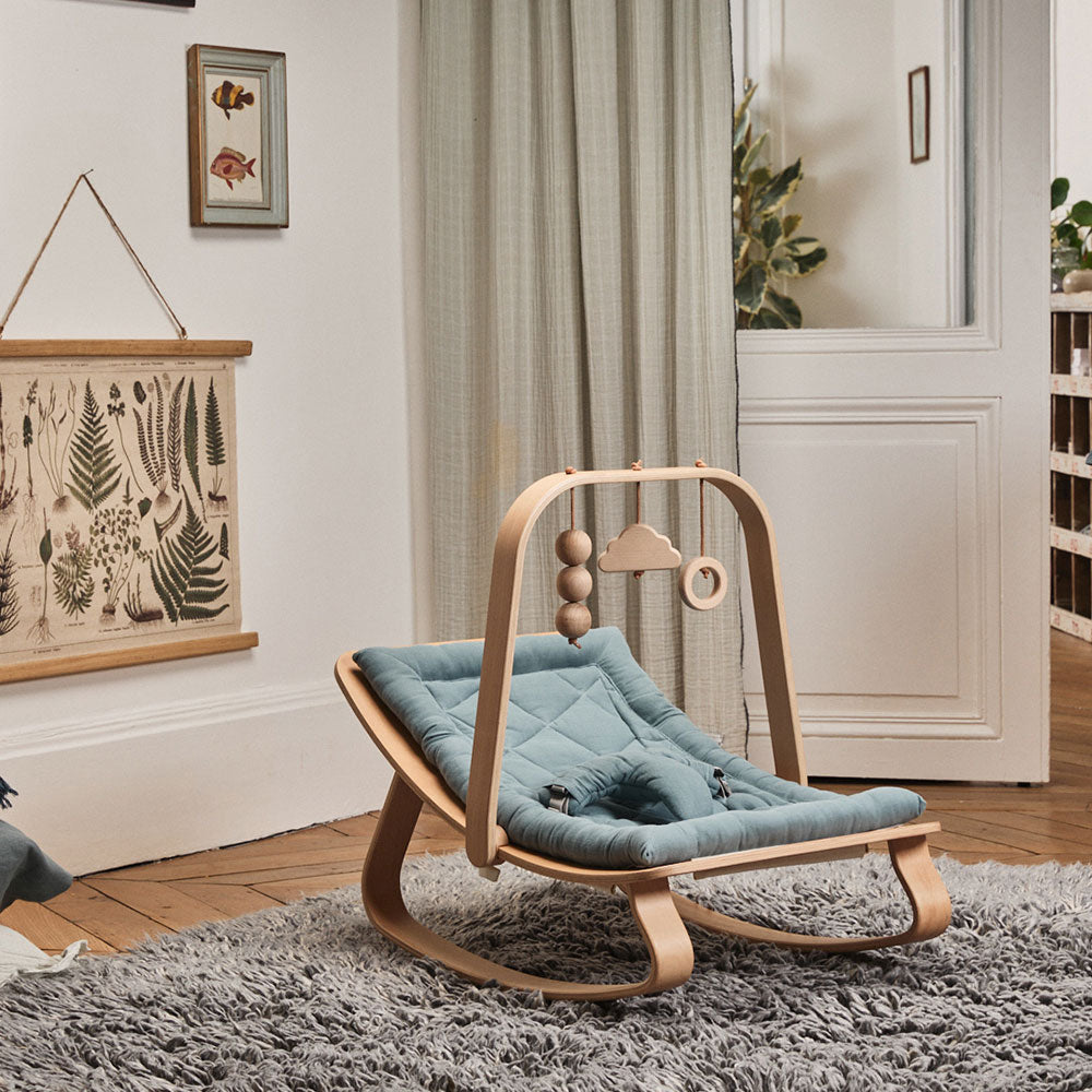 Levo Baby Rocker Organic Orage Walnut - Charlie Crane