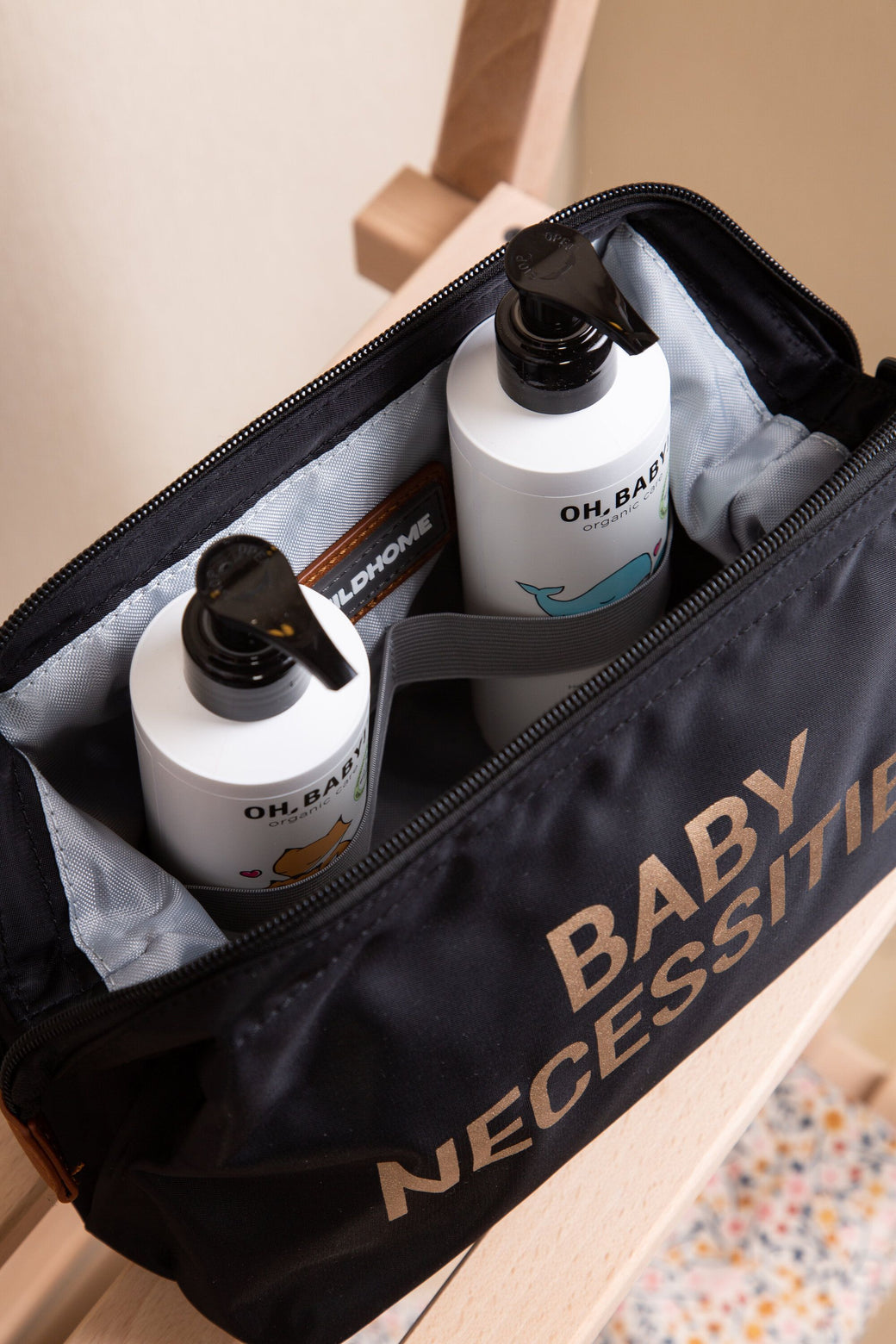 Baby Necessities Bag Black Gold - ChildHome