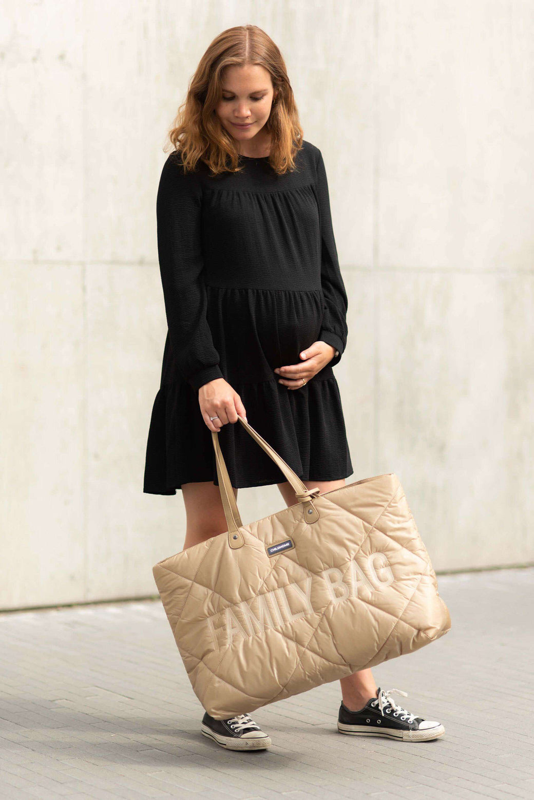 Family Bag Quilted Puffered Beige - ChildHome
