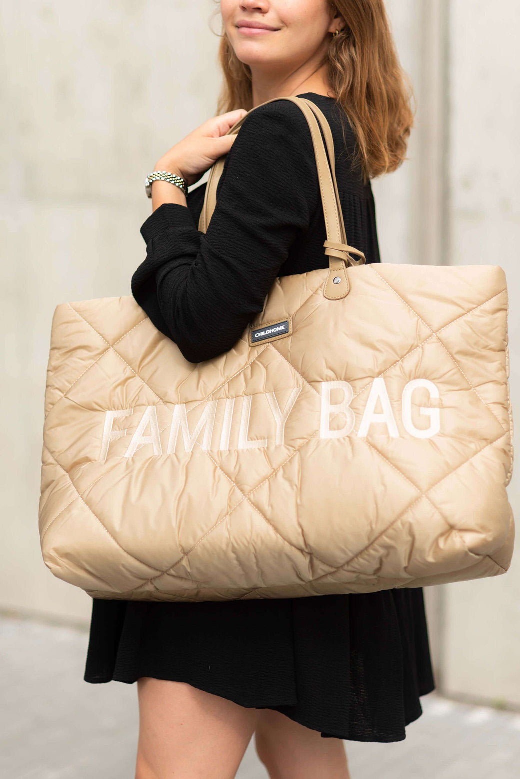 Family Bag Quilted Puffered Beige - ChildHome