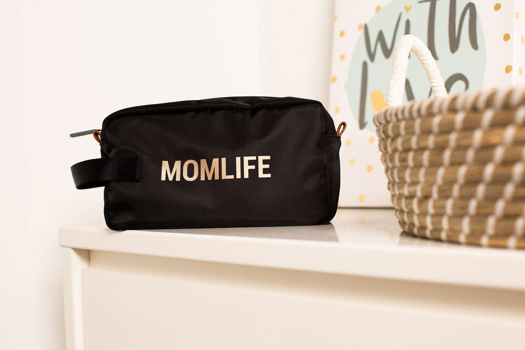 Momlife Toiletries Bag Off Black Gold - ChildHome