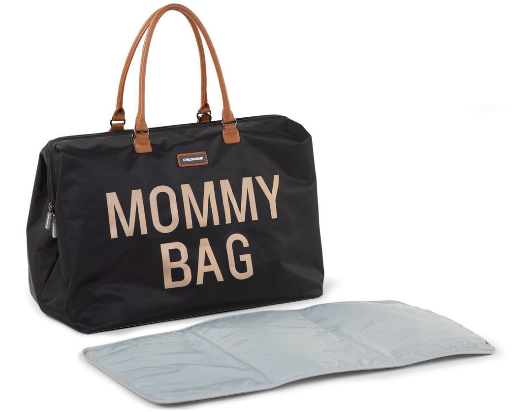 Mommy Bag Big Black Gold - ChildHome