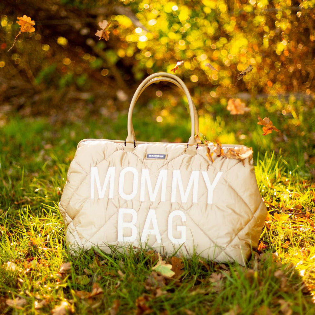 Mommy Bag Big Quilted Puffered Beige - ChildHome