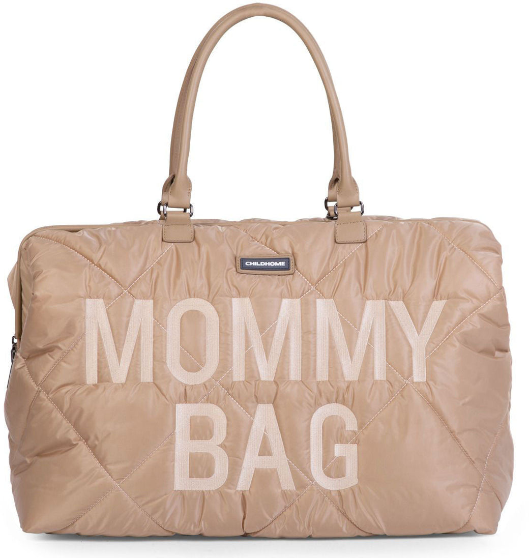 Mommy Bag Big Quilted Puffered Beige - ChildHome