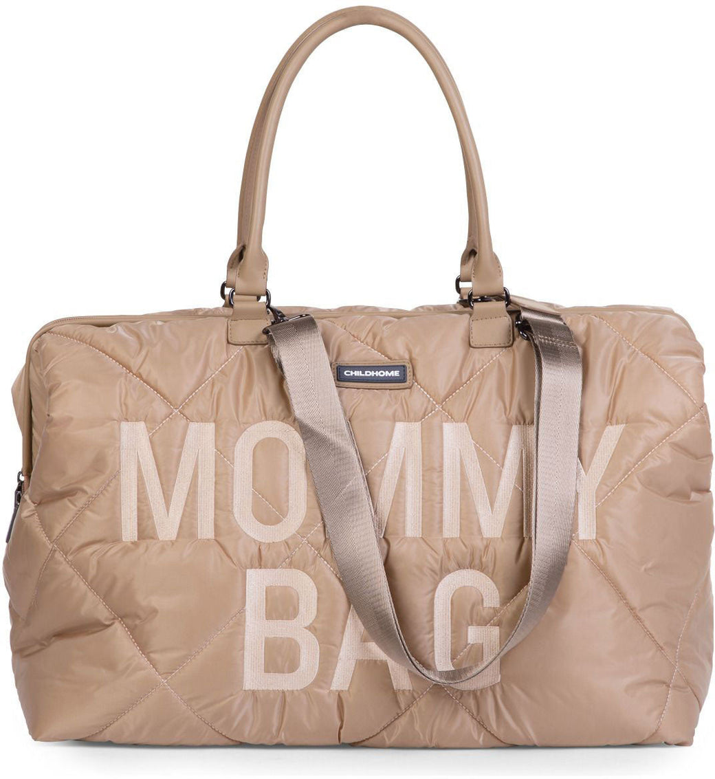 Mommy Bag Big Quilted Puffered Beige - ChildHome