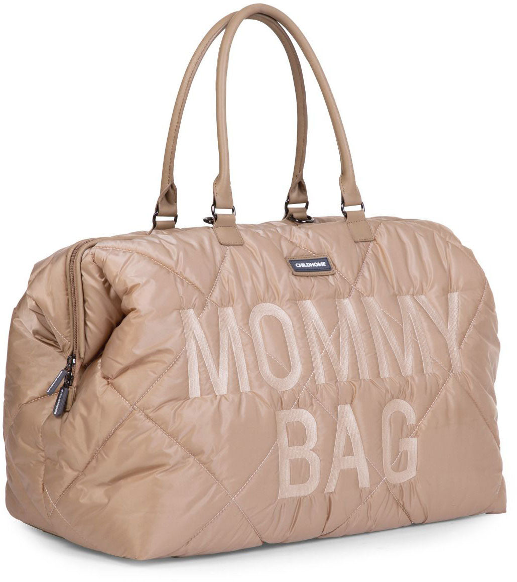 Mommy Bag Big Quilted Puffered Beige - ChildHome