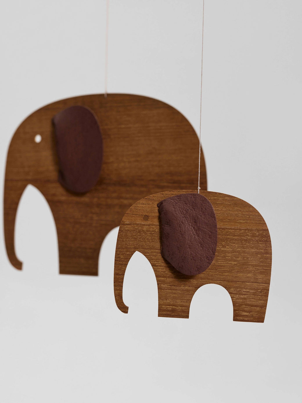 Elephant Party Teak Wooden Mobile - Flensted Mobiles