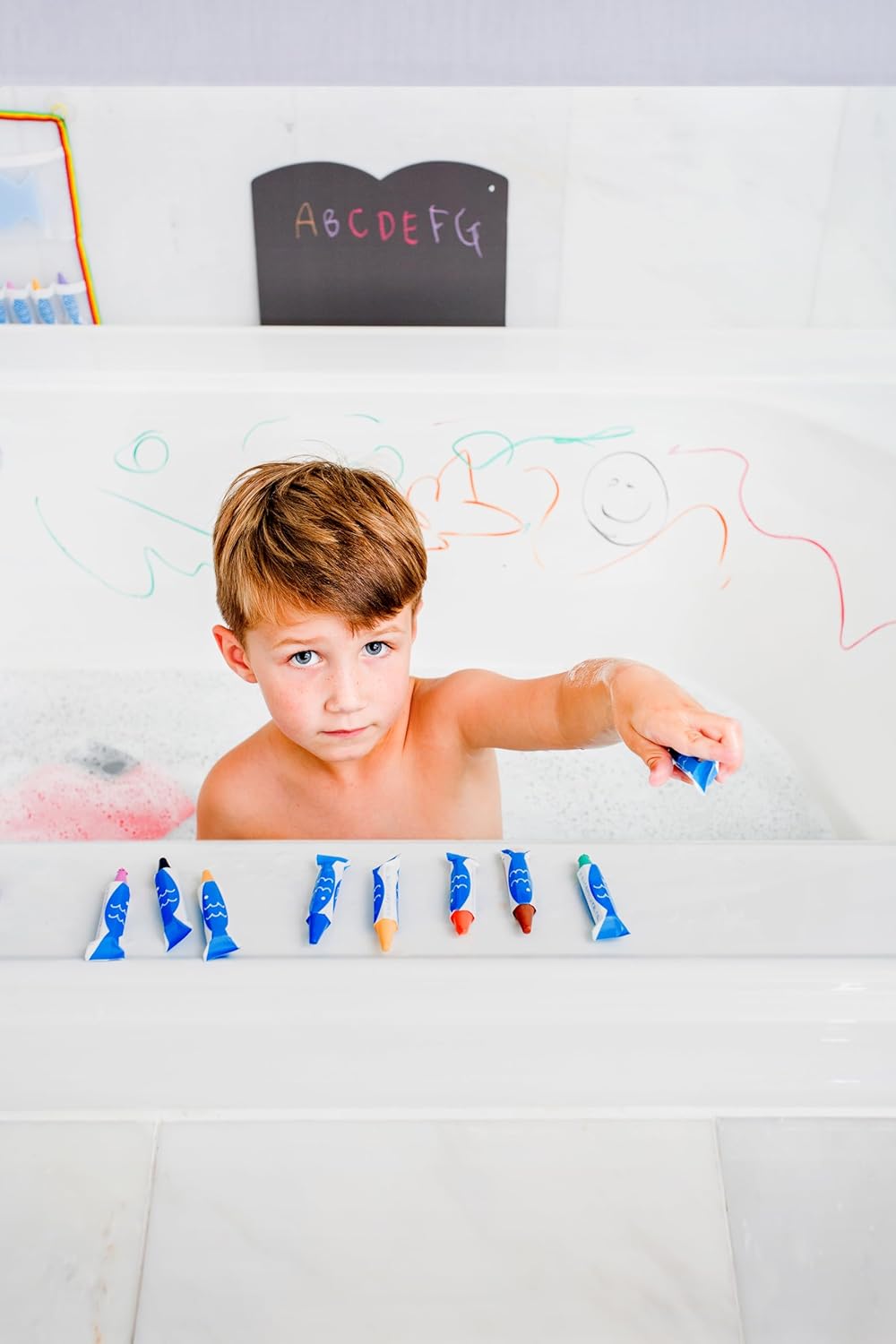 Natural Rice Wax Bath Crayons Set with Sponge - Kitpas