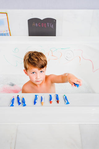 Natural Rice Wax Bath Crayons Set with Sponge - Kitpas