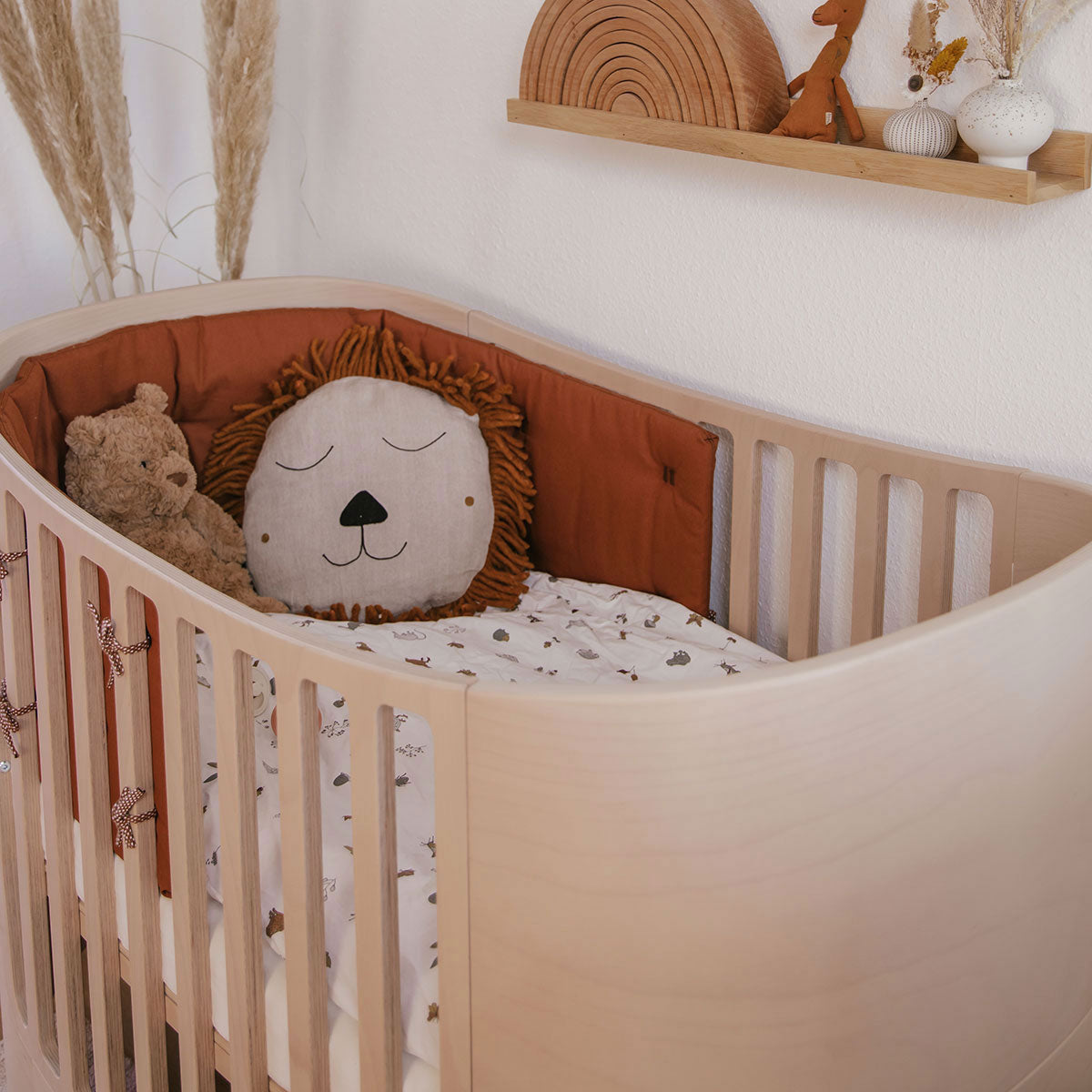 Classic Baby Cot Bed Whitewash - Leander