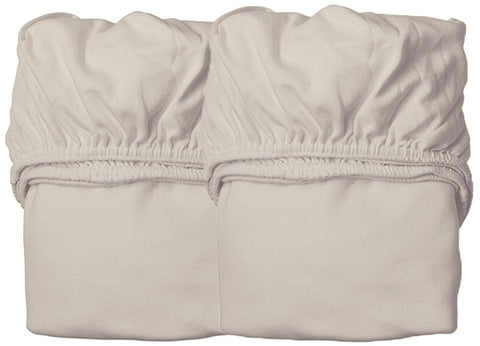 Fitted sheet cot bed 60x120 two pack cappuccino - Leander