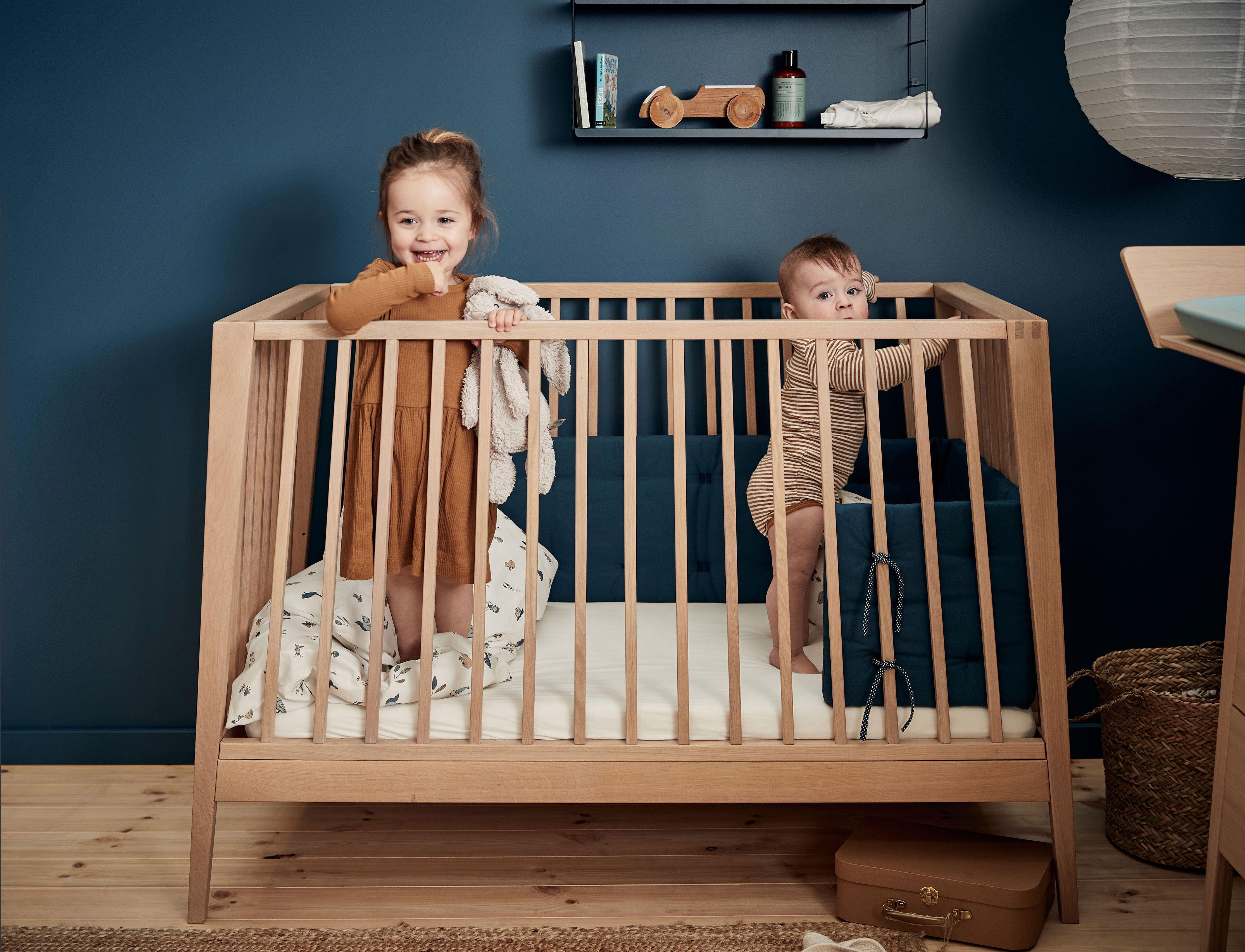 Linea Baby Cot Bed Natural Wood - Leander