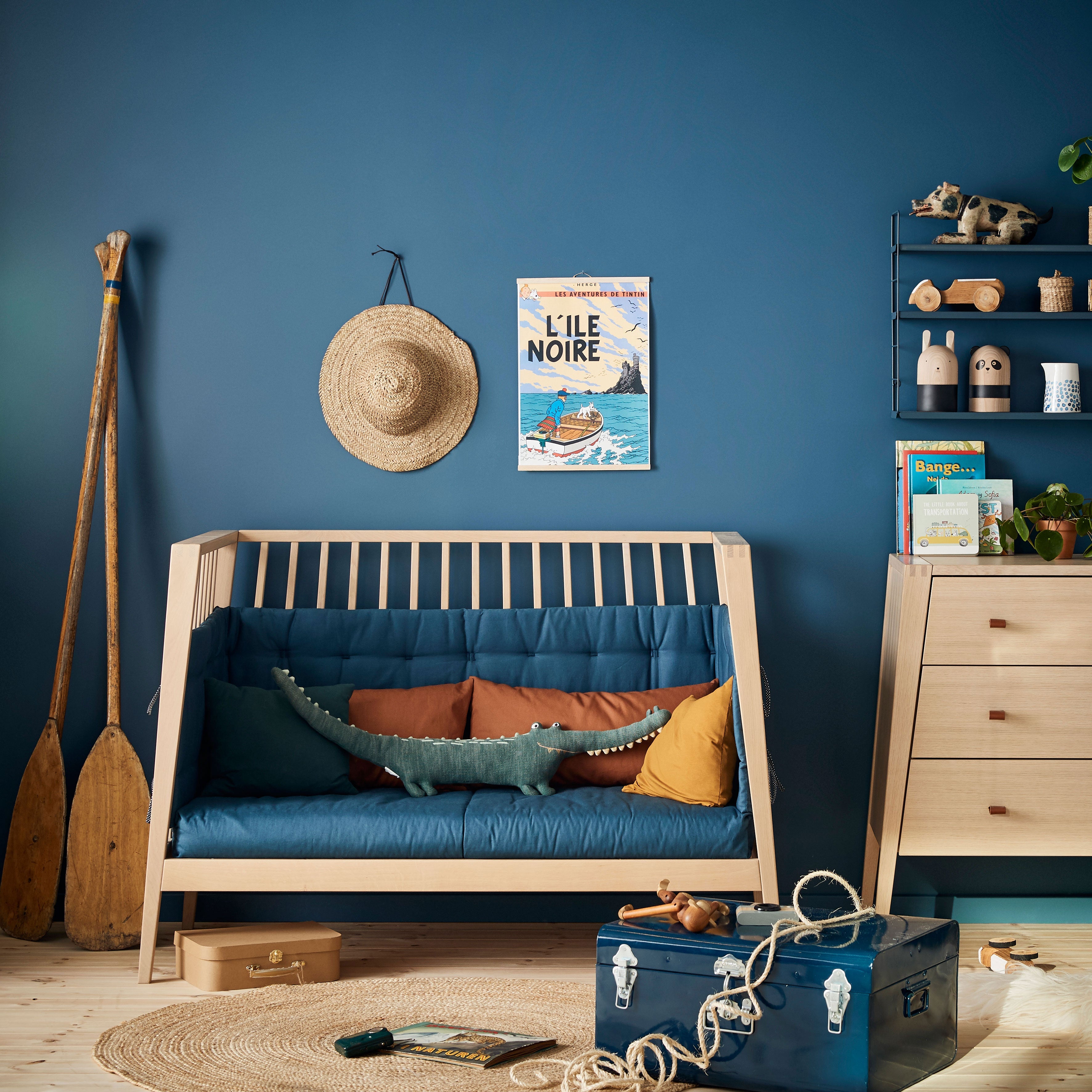 Linea Baby Cot Bed Natural Wood - Leander