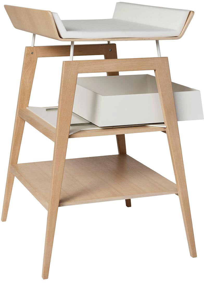 Linea Changing Table with mat - Oak Wood
