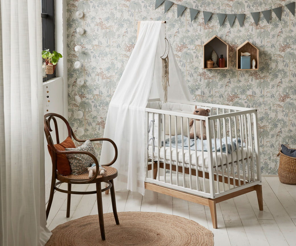 Luna Baby Cot Bed White Oak - Leander