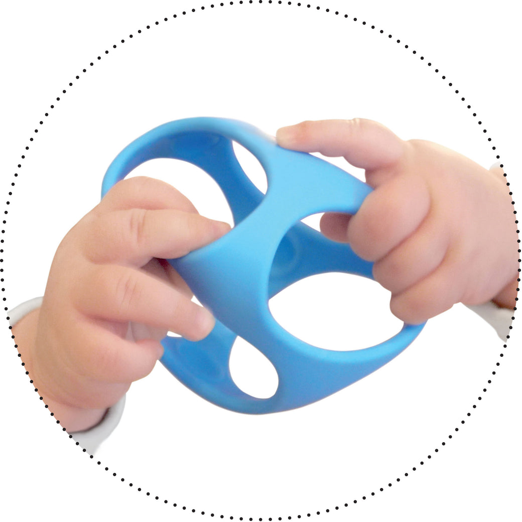 Oibo Elastic Baby Grasping Ball Blue - Moluk