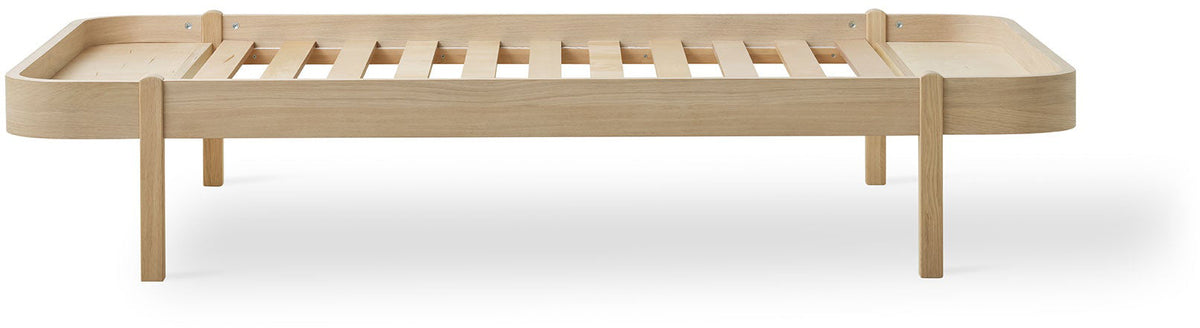 Wood Lounger Bed White/Oak - Oliver Furniture
