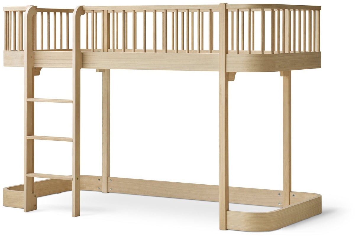 Wood Original Low Loft Bed Oak - Oliver Furniture
