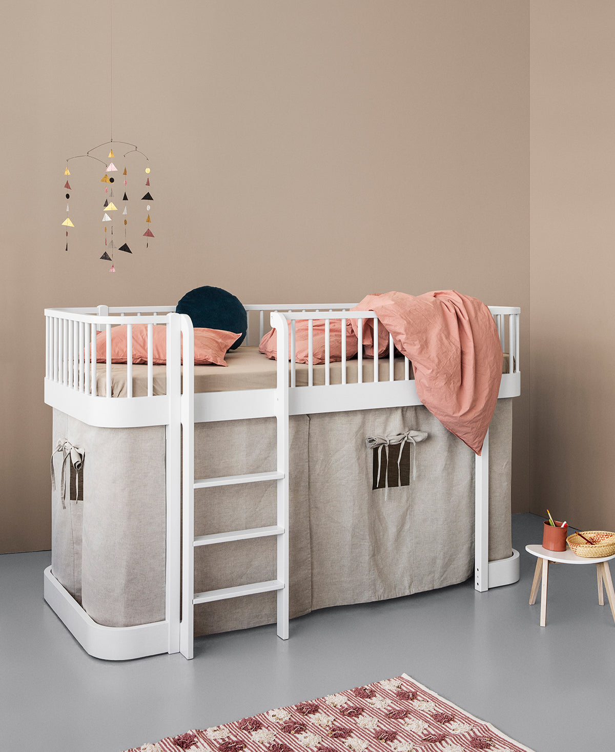 Wood Original Low Loft Bed White - Oliver Furniture