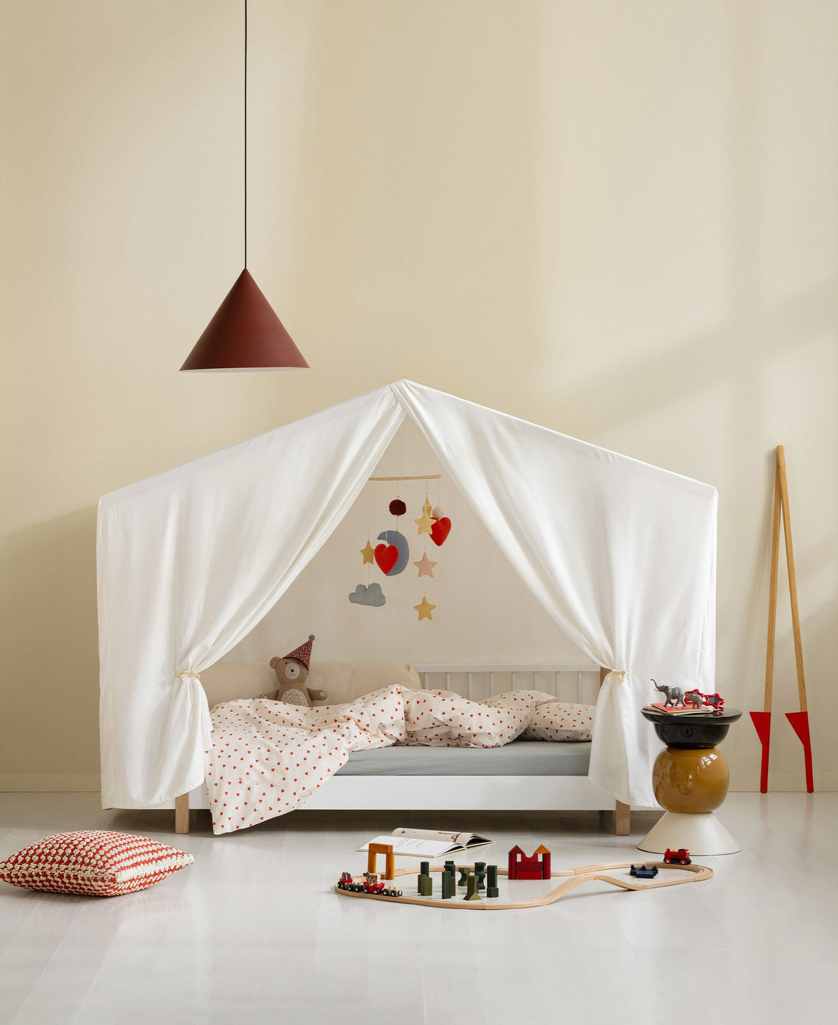 Wood Original Single House Bed White/Oak - Oliver Furniture