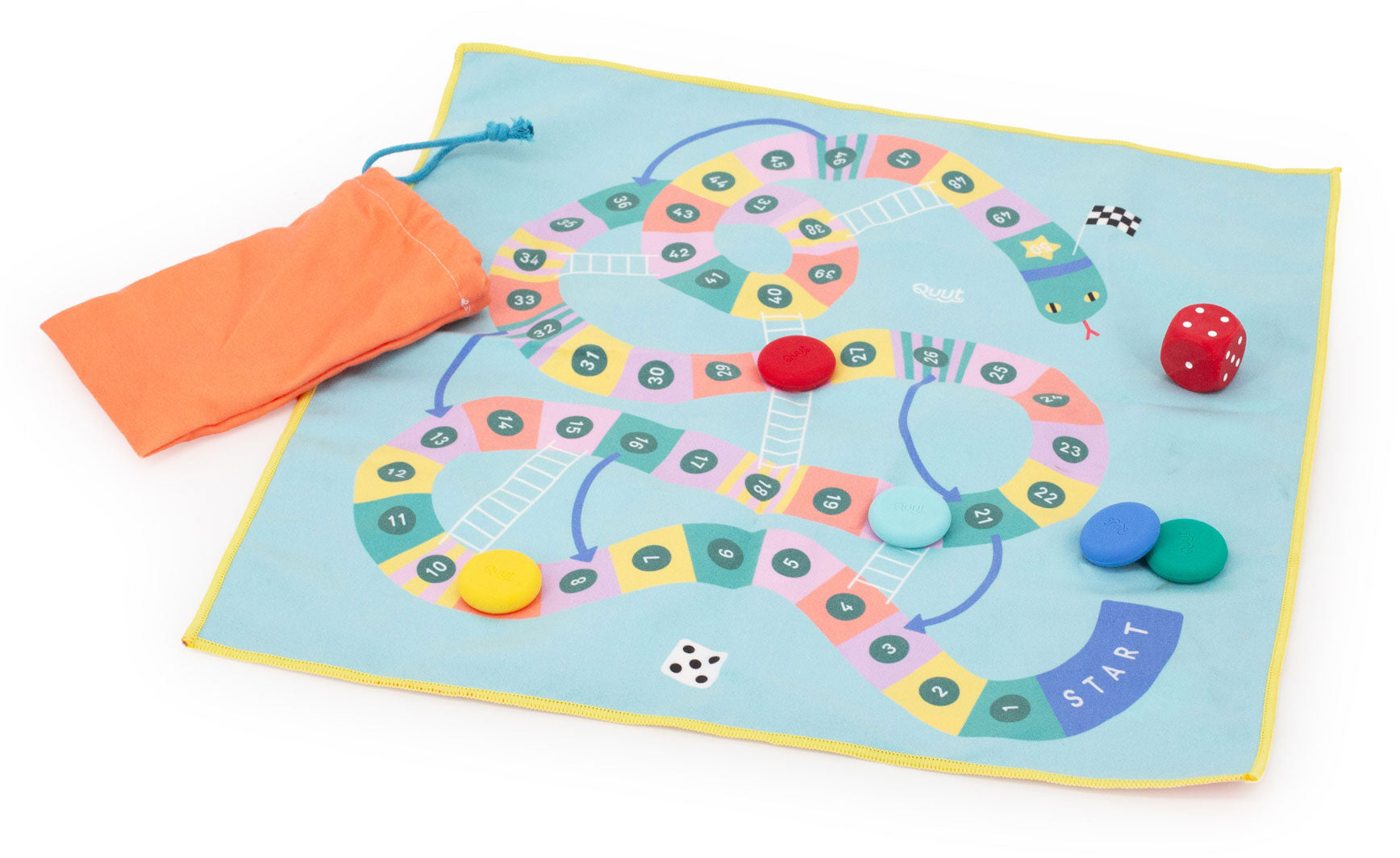 Microfibre Travel Games Snakes & Ladders / Game of Goose - Quut