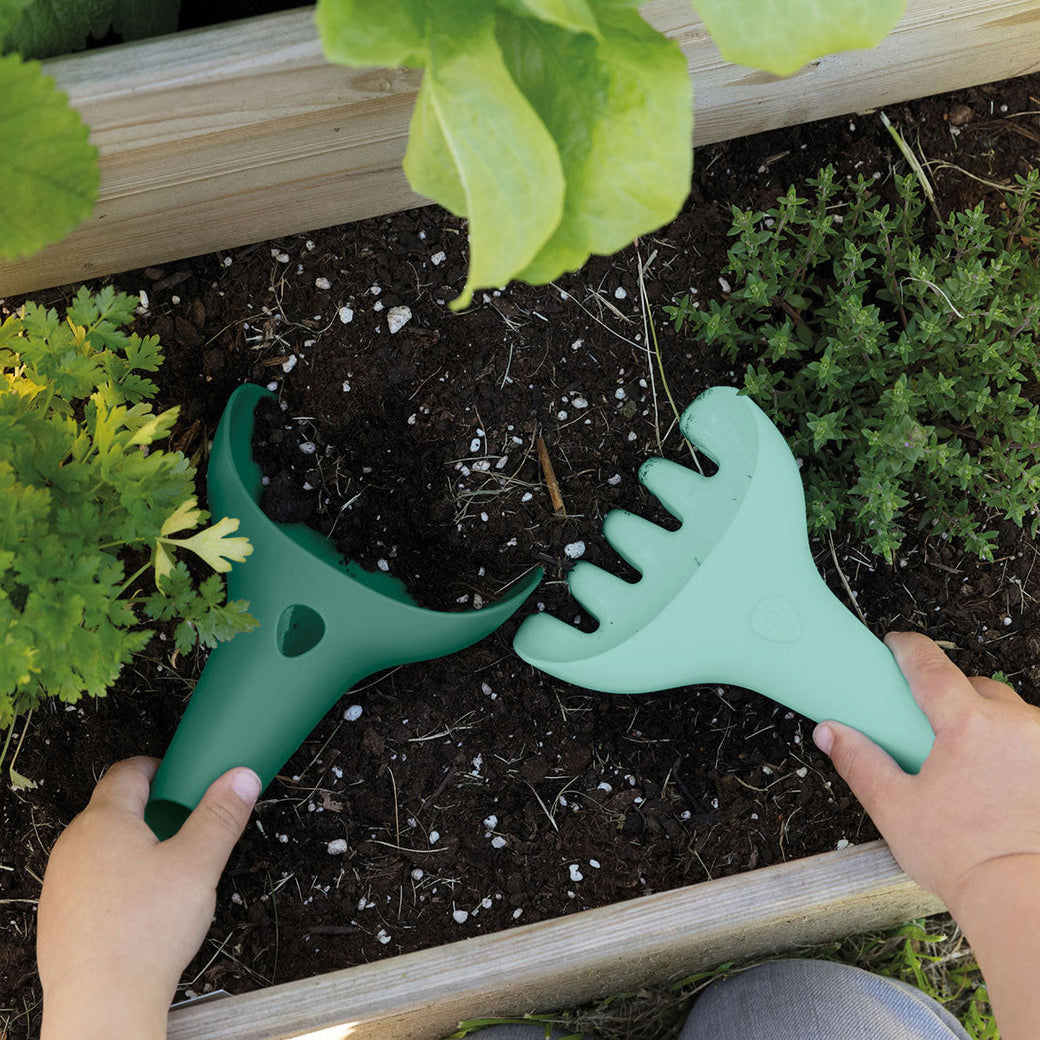 Raki Rake and Shovel Set Garden Green - Quut