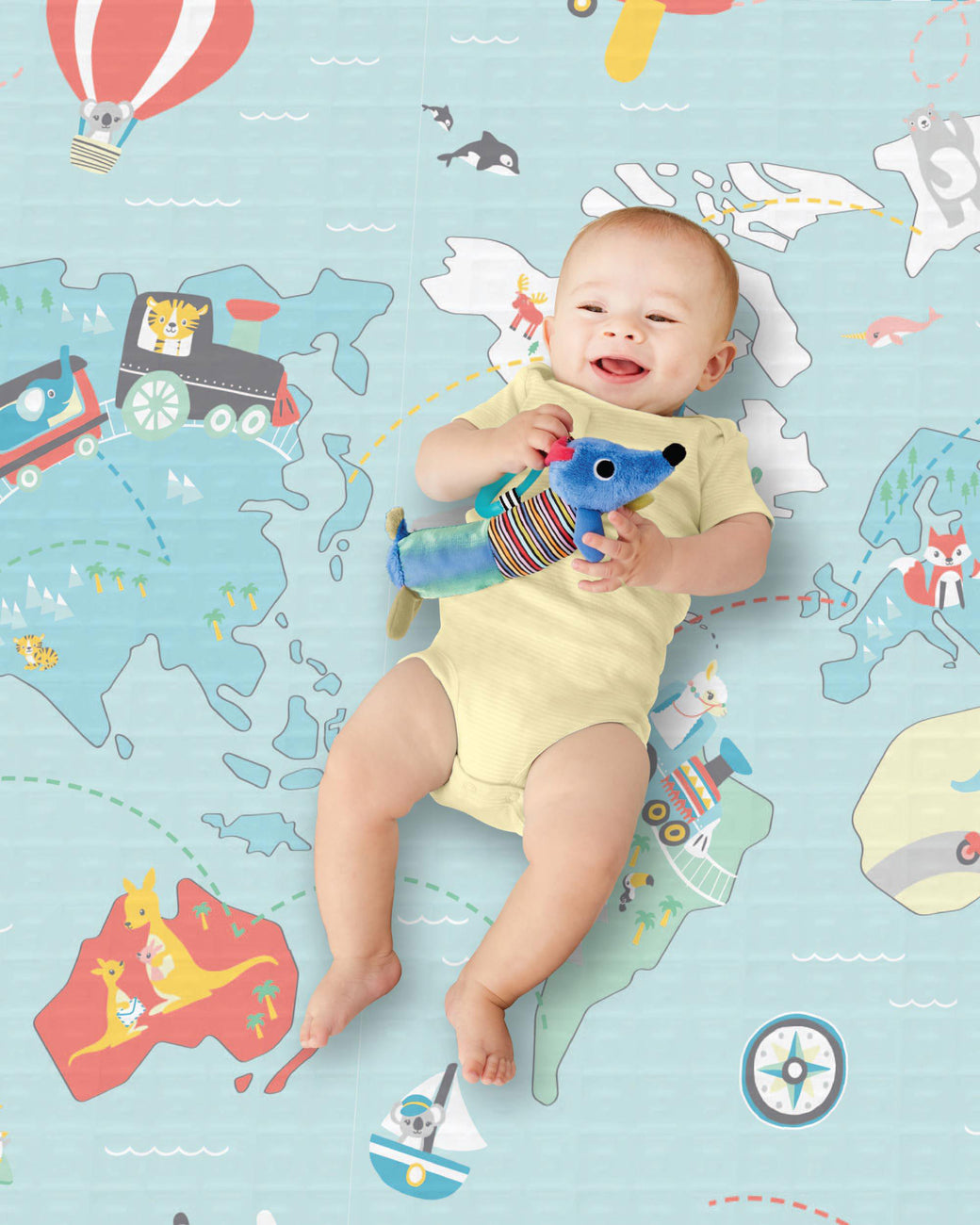 Doubleplay Reversible Playmat Little Travellers - Skip Hop