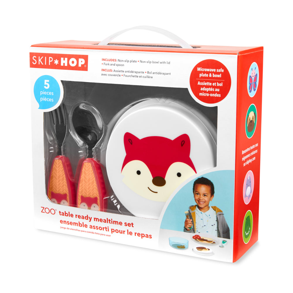 Zoo Tabletop Mealtime Set Fox - Skip Hop
