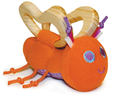 Teething Rattle - Orange - P'kolino