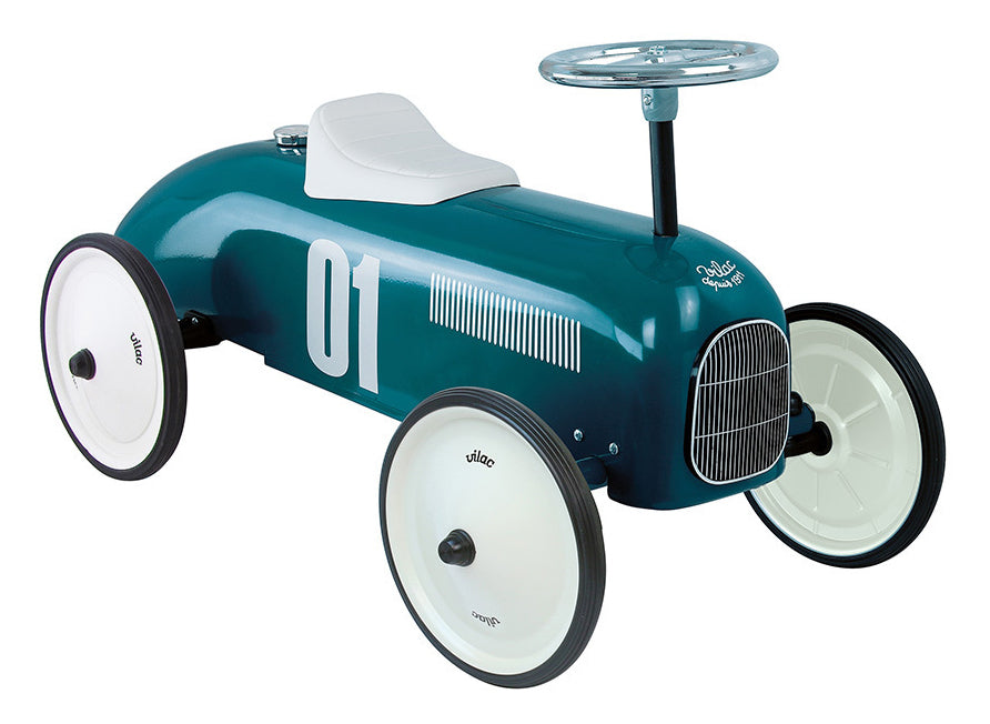 Metal Vintage Ride on Car Petrol Blue