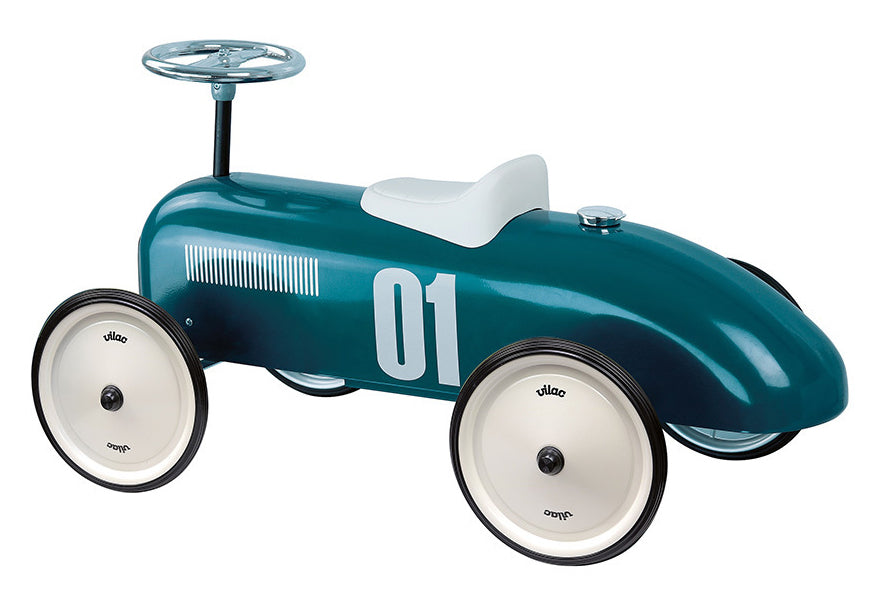 Metal Vintage Ride on Car Petrol Blue