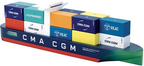 Wooden Cargo Container Ship Jacques Saade - Vilac