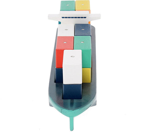 Wooden Cargo Container Ship Jacques Saade - Vilac