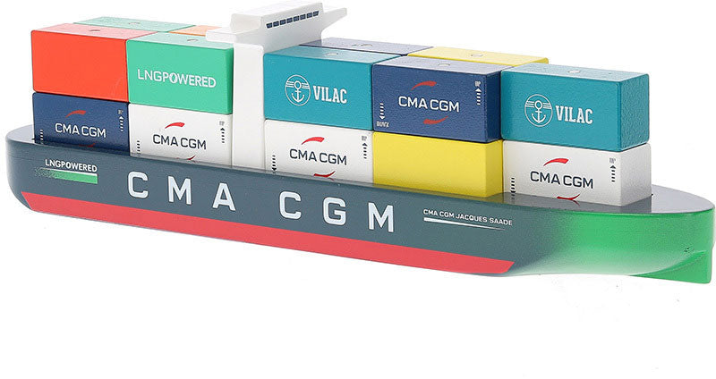 Wooden Cargo Container Ship Jacques Saade - Vilac