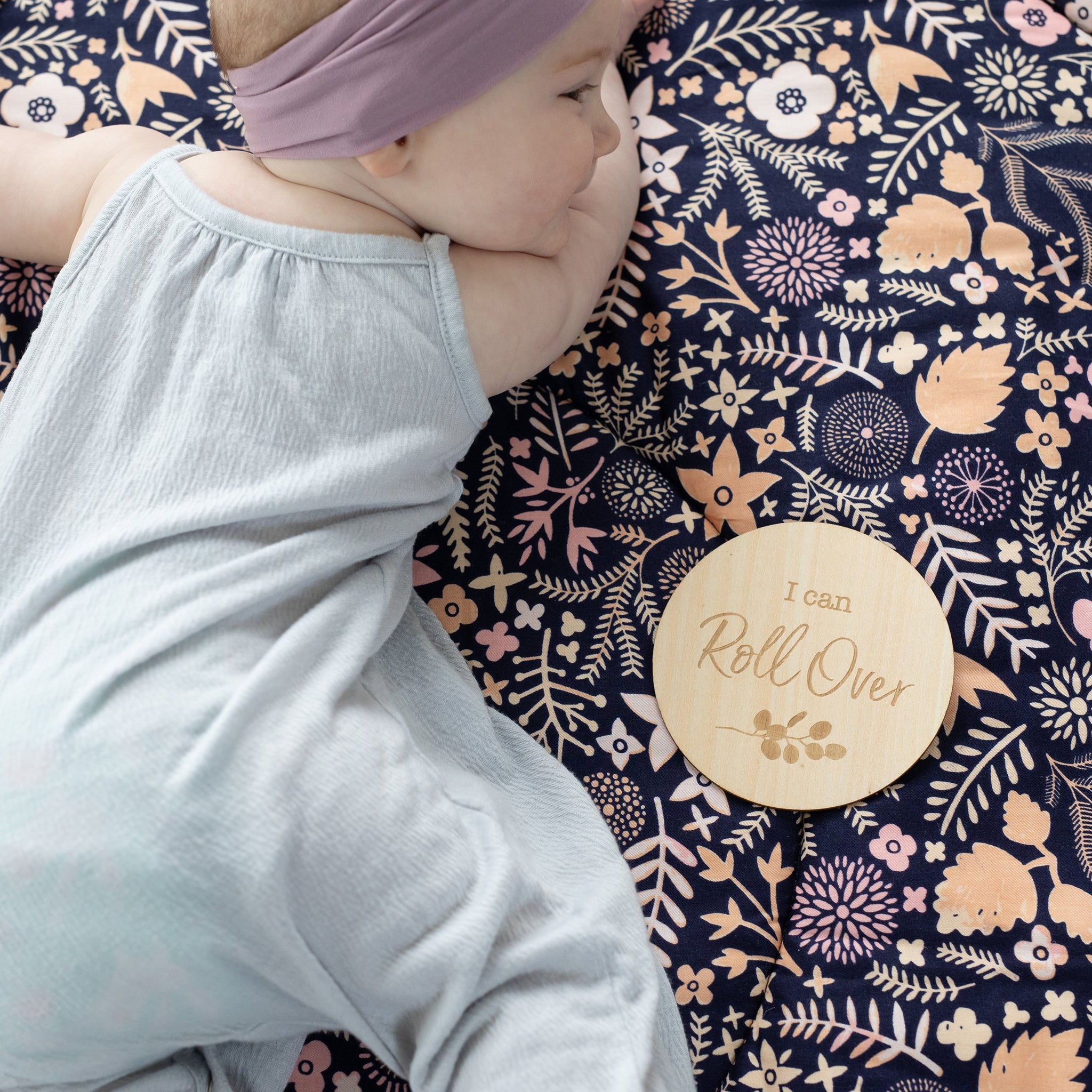 Baby's First Milestone Moments Set Wooden Keepsake Disks - Bebe Au Lait