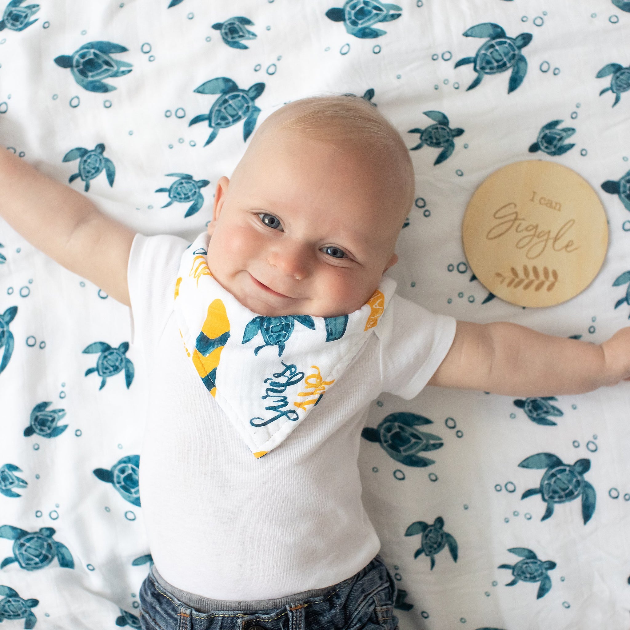 Baby's First Milestone Moments Set Wooden Keepsake Disks - Bebe Au Lait