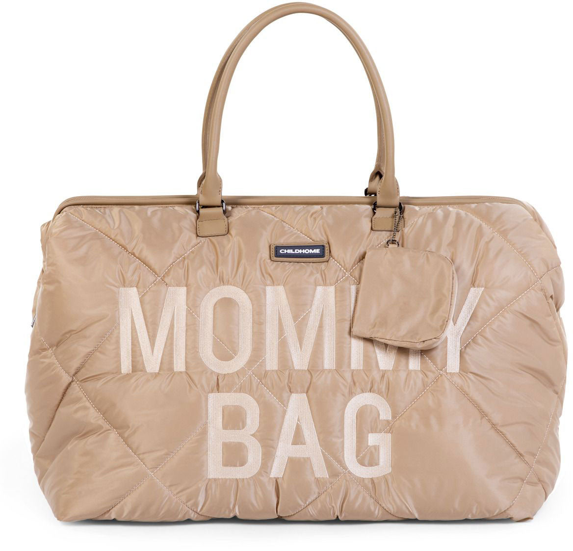 Mommy Bag Big Quilted Puffered Beige - ChildHome