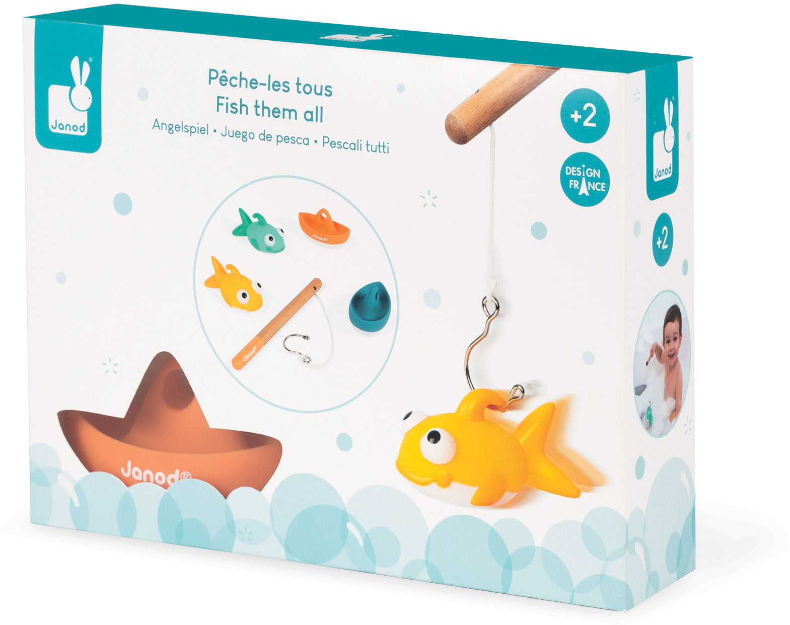 Fish Them All Fishing Boat Bath Toy - Janod