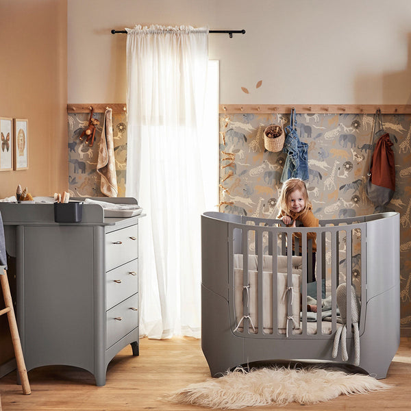 Classic Dresser and changing Table Grey - Leander