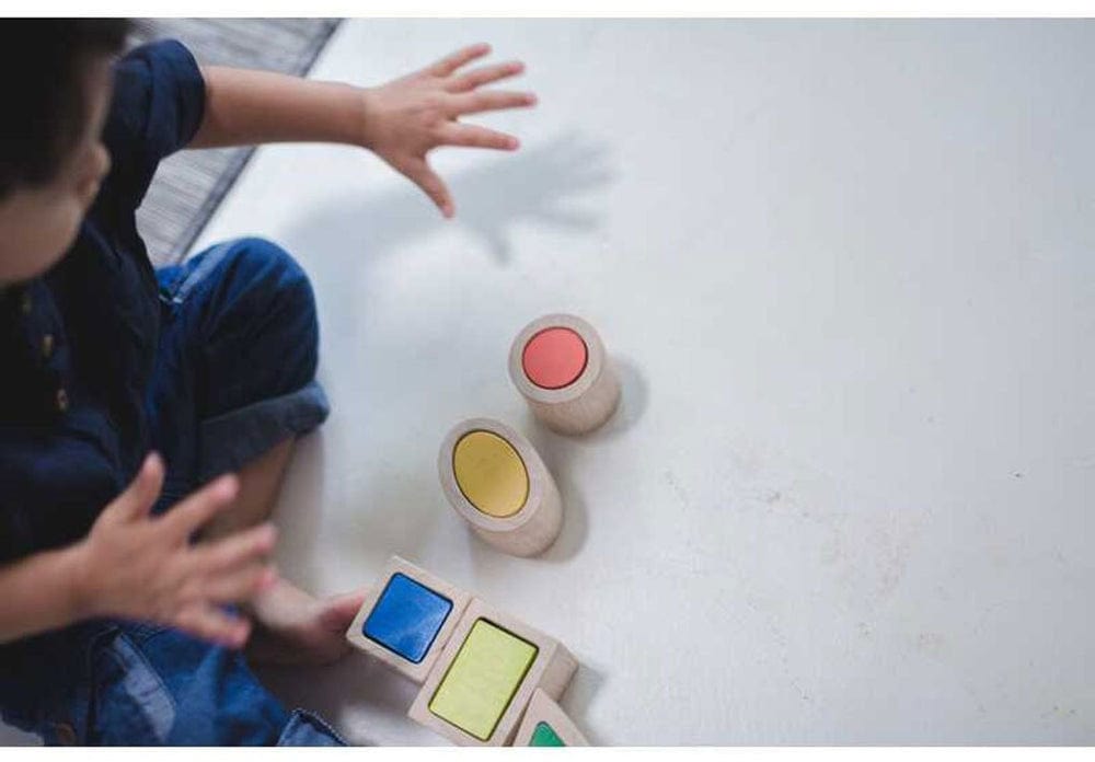 Plan Toys Geo Matching Wooden Blocks Baby & Toddler