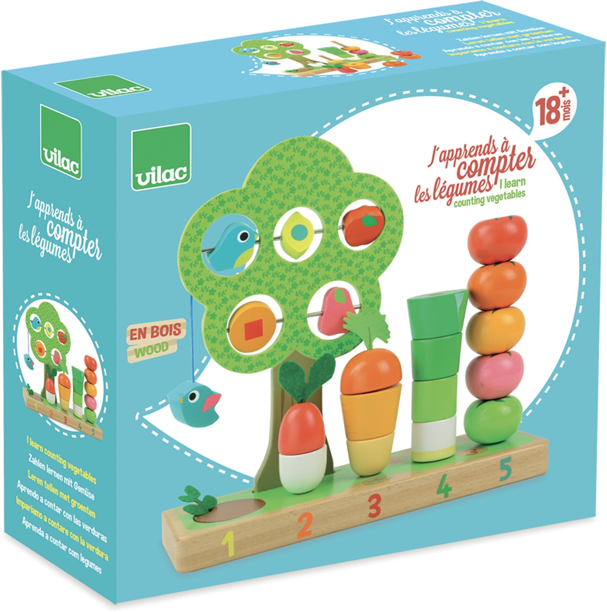 I learn counting vegetables wooden activity toy - Vilac