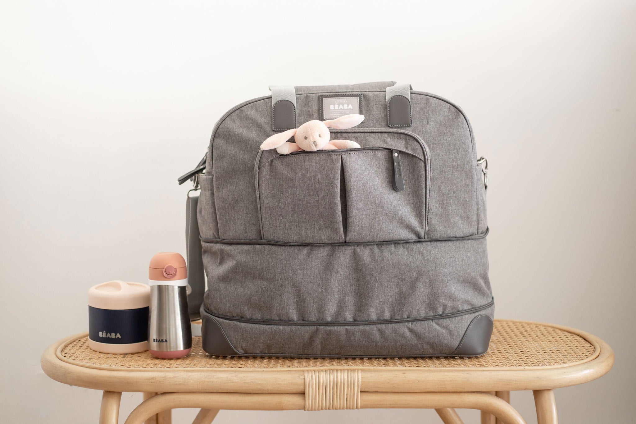 Amsterdam Expandable Changing Bag Heather Grey - Beaba