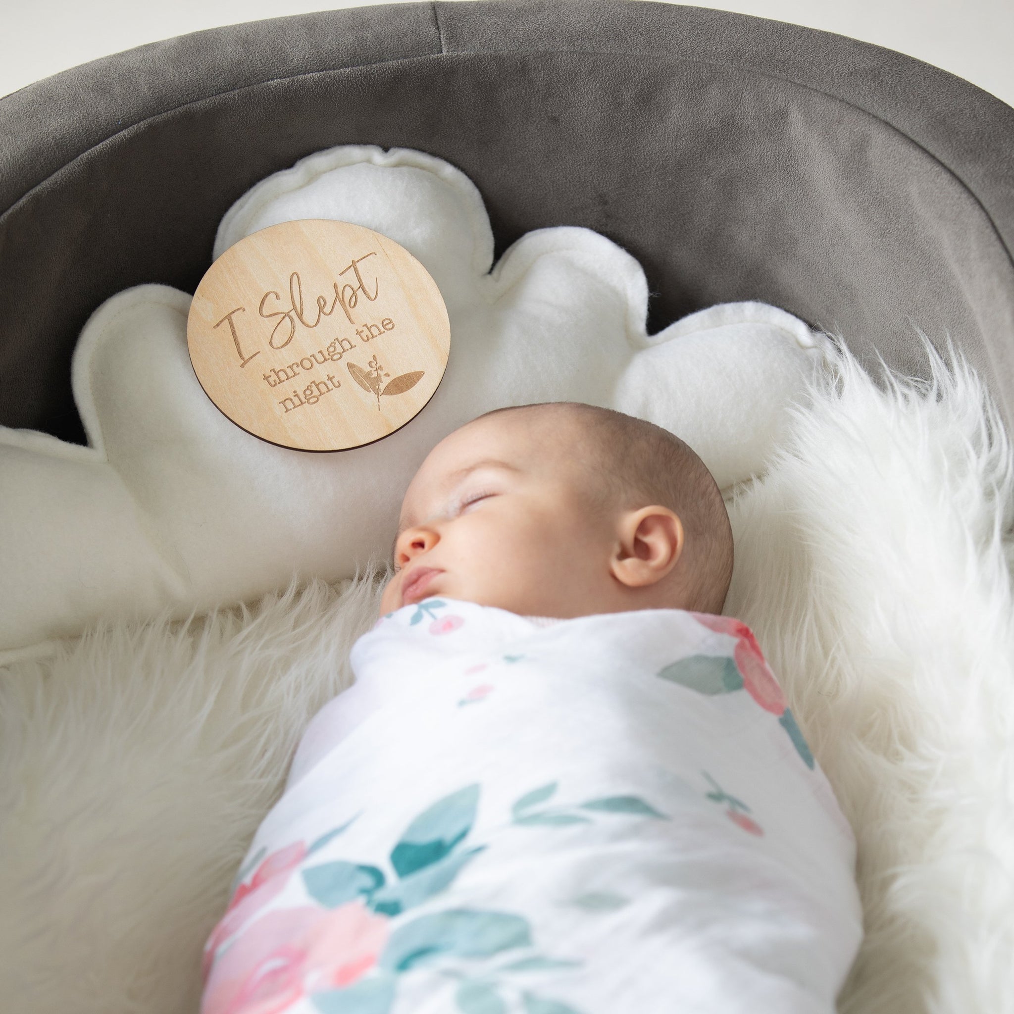 Baby's First Milestone Moments Set Wooden Keepsake Disks - Bebe Au Lait